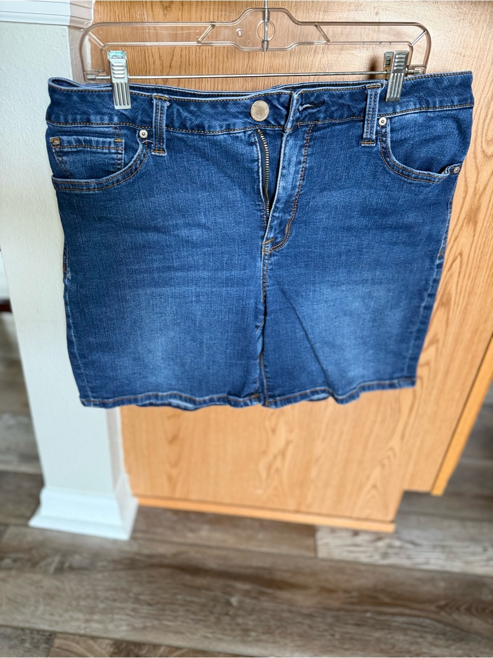 Seven7 Dark Blue Denim Mini Skirt